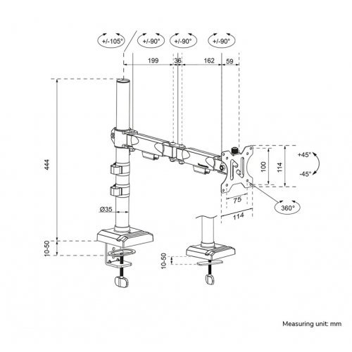 Стойки и стендове > NEOMOUNTS BY NEWSTAR DS60-600BL1 (снимка 13)