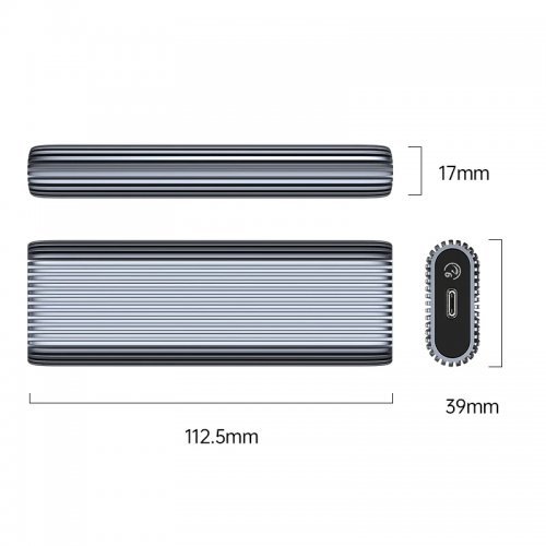 Кутия за диск Orico AM2C3-G2-GY-BP (снимка 3)