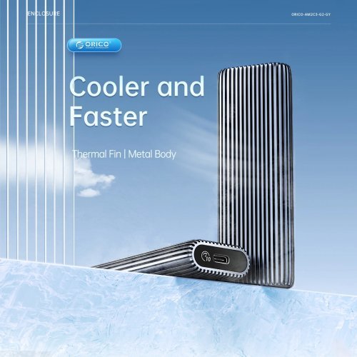 Кутия за диск Orico AM2C3-G2-GY-BP (снимка 4)