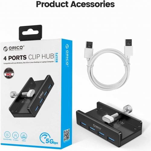 USB хъб Orico MH4PU-P-BK-BP (снимка 4)